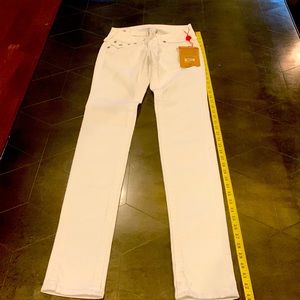 American made white jeans Size 25 w/ 43” L.